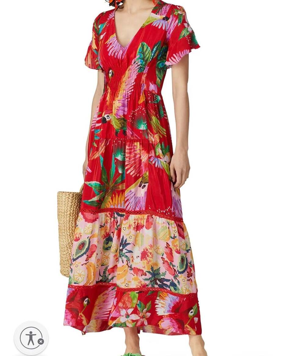 FARM Rio Macaw Mix Maxi Dress